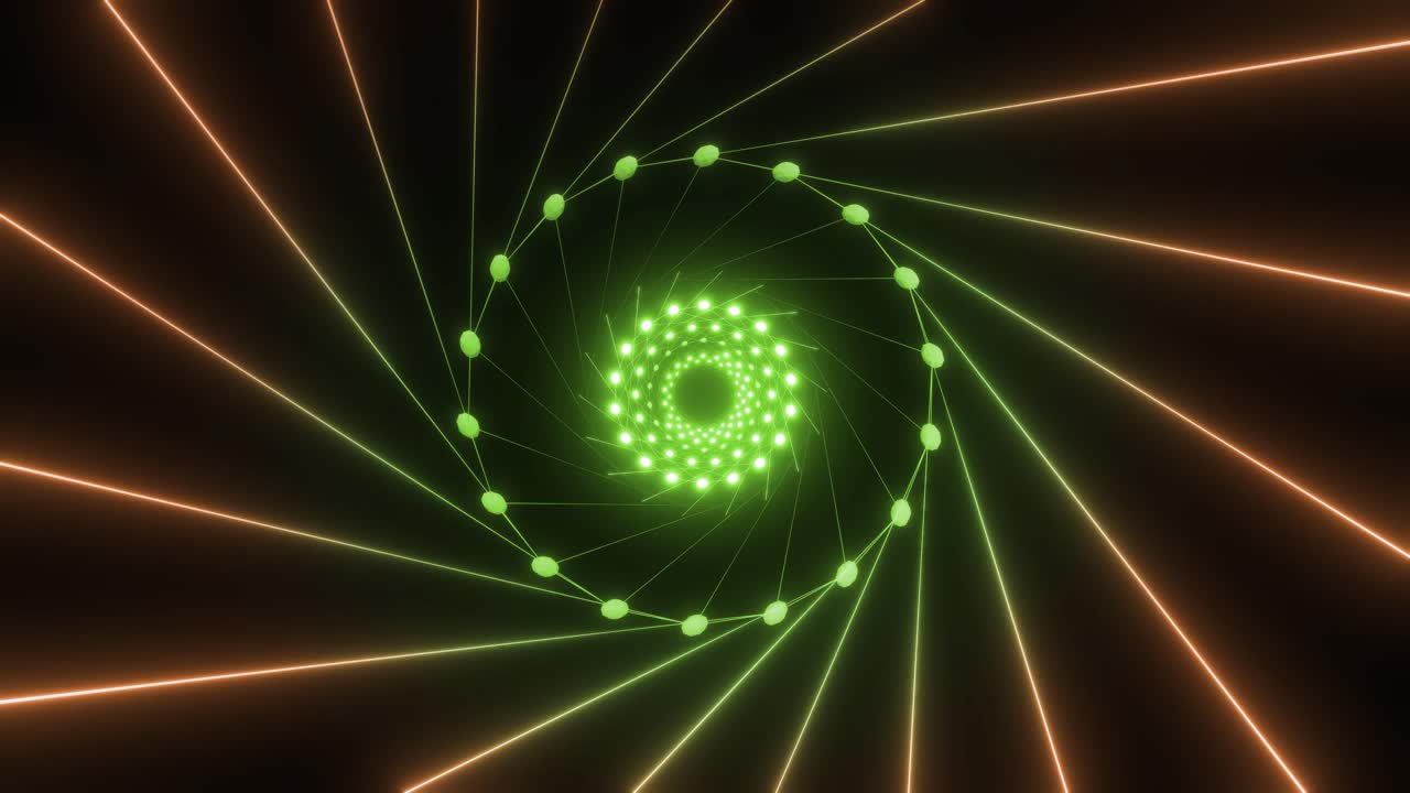 tunnel a spirale al neon