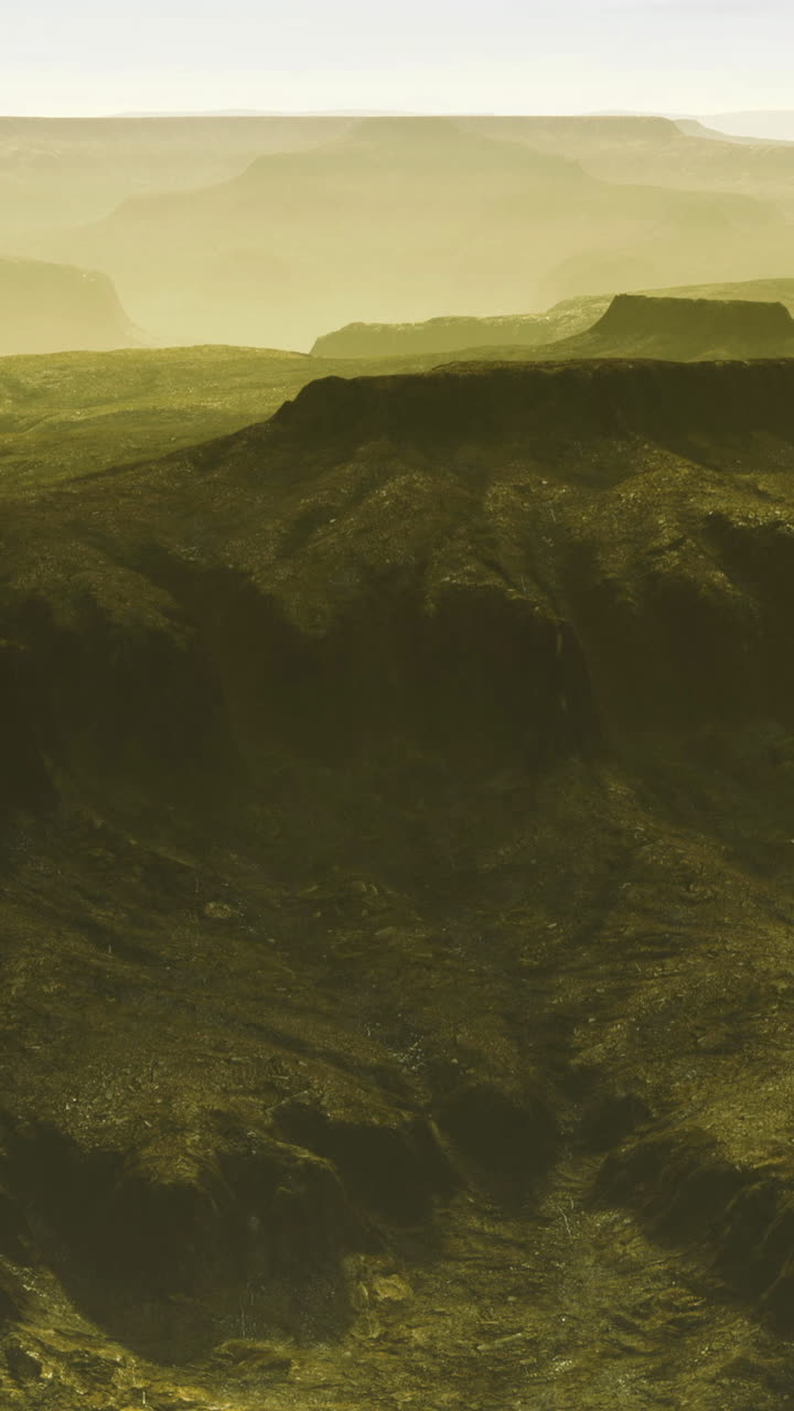 Majestic canyon landscape under morning light in a serene environment