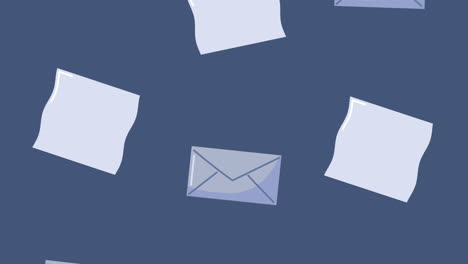 envelopes and documents pattern animated