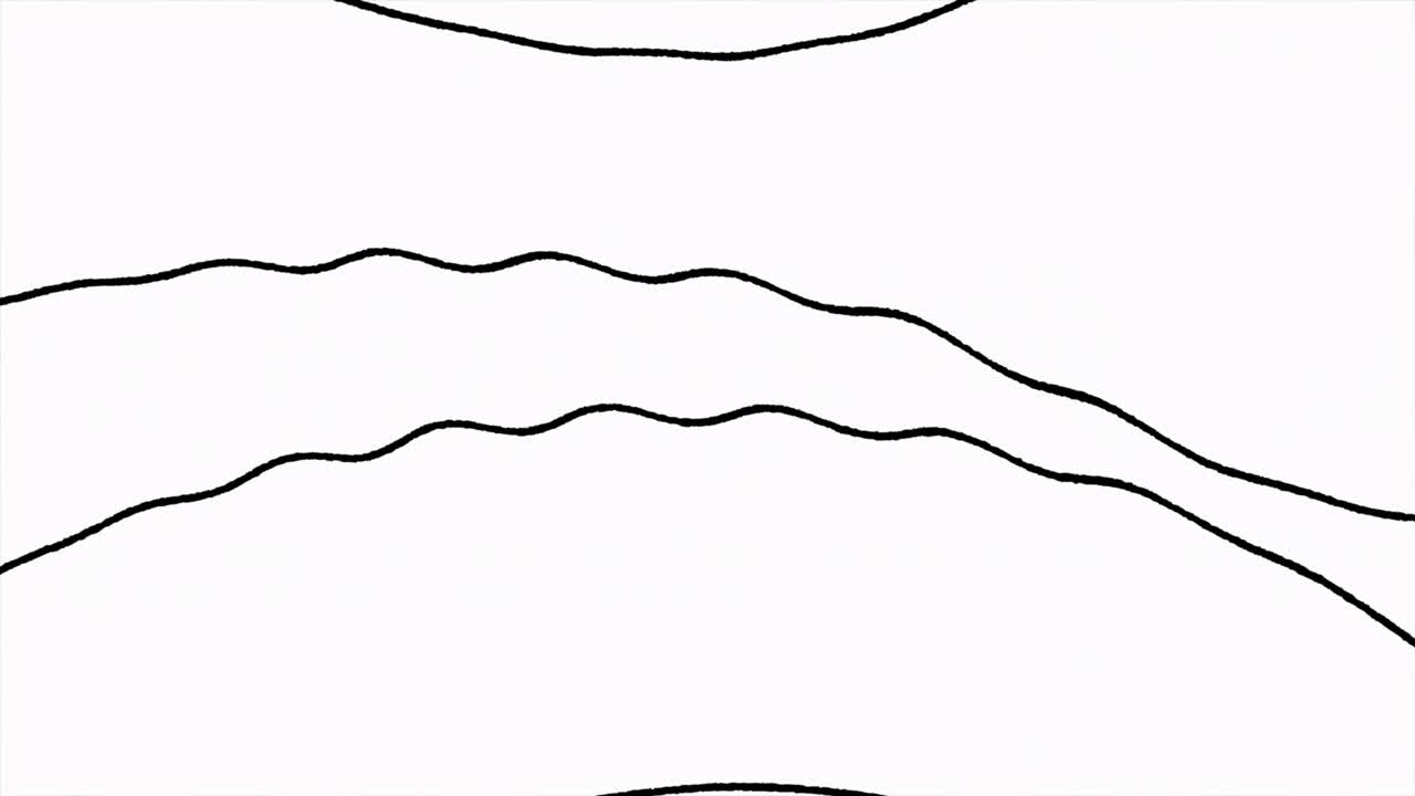 movimiento de líneas negras sobre fondo blanco, animación dibujada a mano. bucle sin costuras.