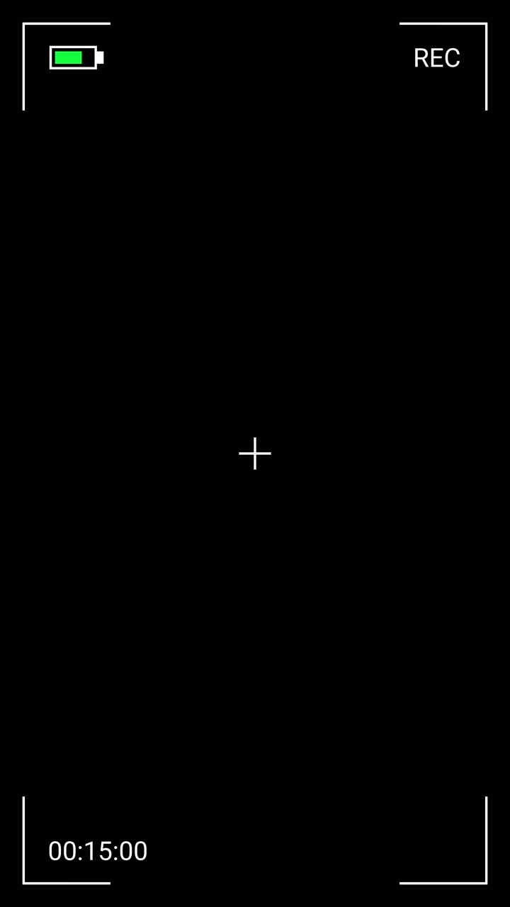 Digital Camera Recording Interface Overlay on Black Background