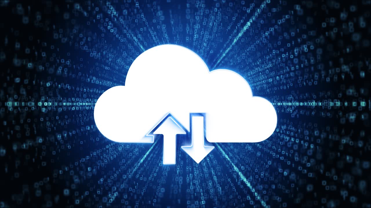 Cloud Computing with Binary Code Background