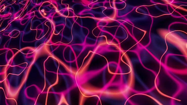 Animation of moving background with orange, pink and red waves