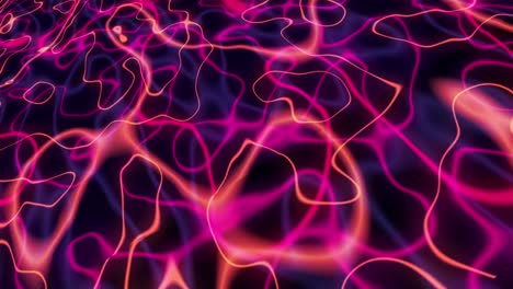 animation of moving background with orange, pink and red waves