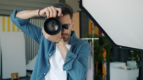 photographer taking photos in a studio