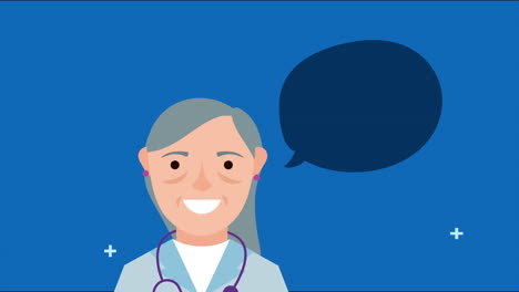 female doctor talking character animation
