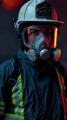 firefighter in action