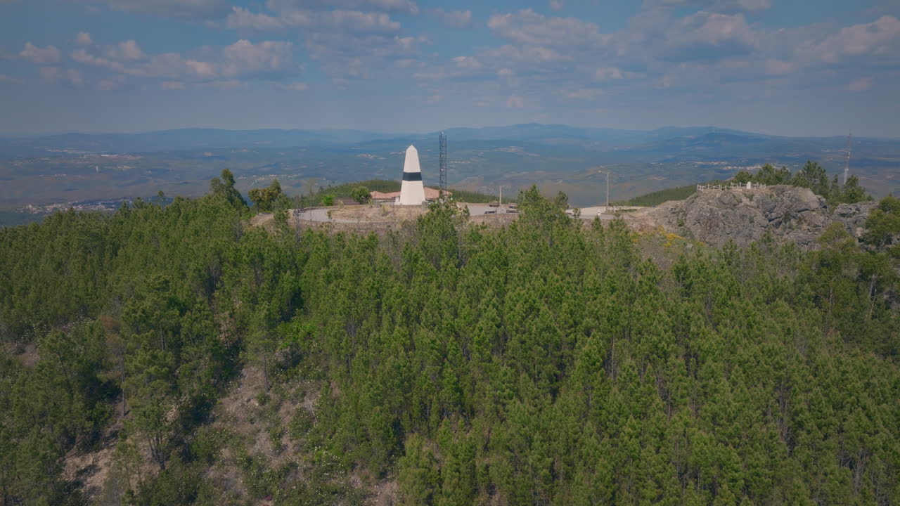 centro geodésico de portugal en vila de rei plano medio aéreo