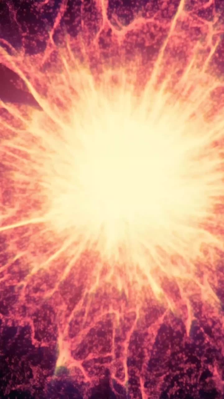 Explosión abstracta de energía pulsante con partículas brillantes