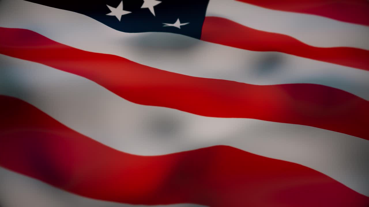 A seamless, realistic loop animation of the American flag waving in the wind. Perfect for patriotic projects, the 4th of July, Memorial Day, corporate videos, or as a powerful video background element