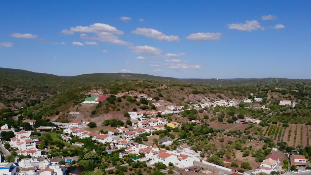 Drone shot of the landscape in Algarve, Portugal.
