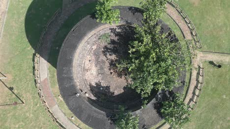 mauritius - port louis -fixed rotation hover the round stone defence tower martello type