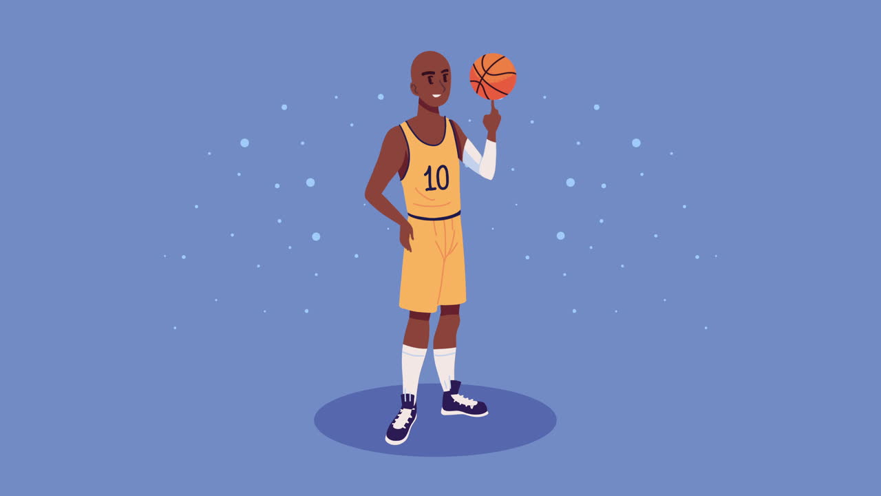 Ilustración de jugador de baloncesto