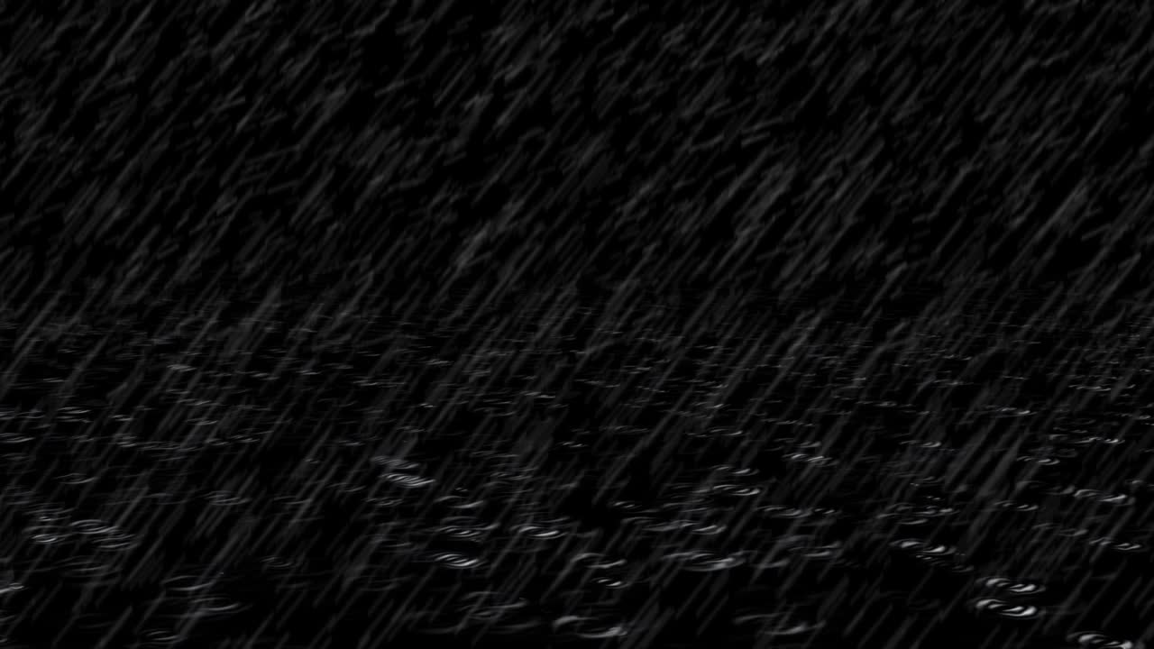 4k Loop animation background of Real High quality Thunder Rain Drops Falling Alpha green screen.