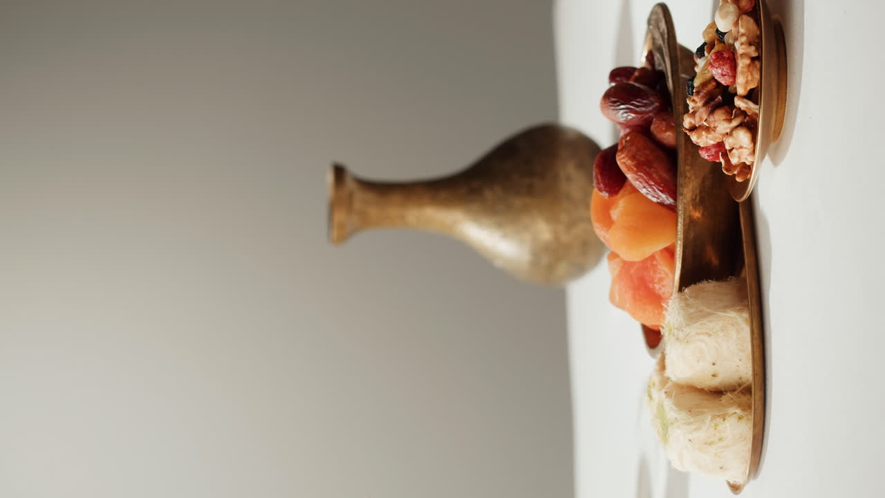 Assortment of Middle Eastern Sweets and Dried Fruits