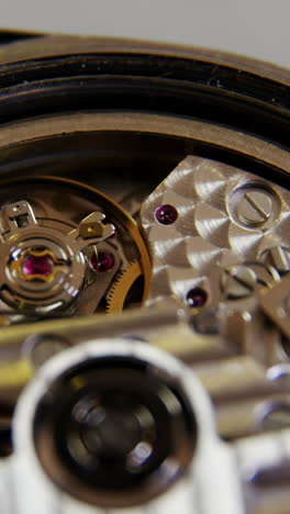 close-up of clock parts