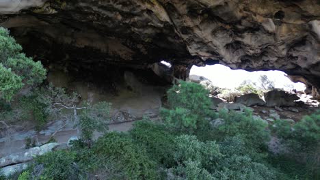 4k60 frenchman mountain with cave in australia next to the indian ocean