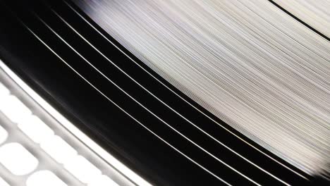 black vinyl record playing macro close up