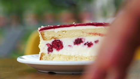 raspberry cheesecake slice