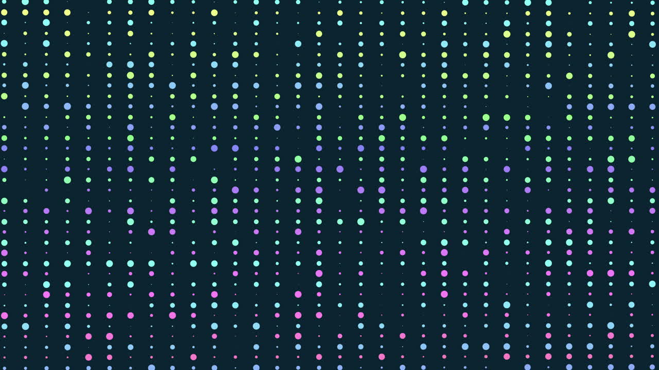 Motion gradient rainbow dots pattern