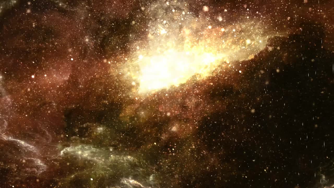 астероидный пояс метеорный дождь и туманность частицы галактики - 4k бесперебойная цикла движения фоновой анимации