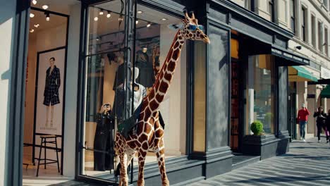 giraffe on the street