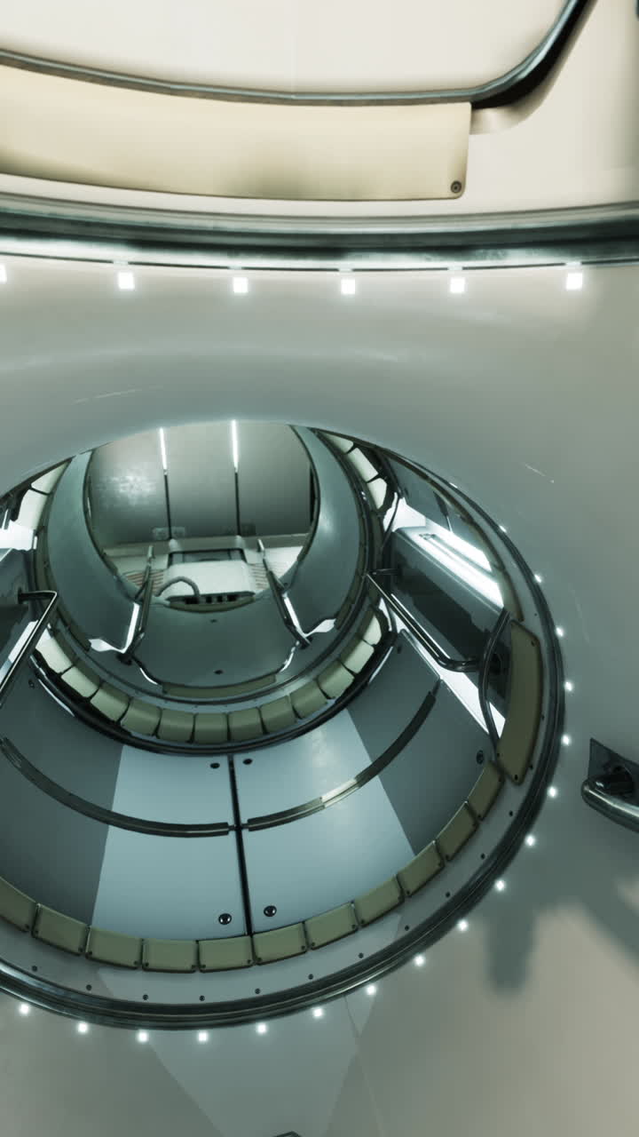 미래의 우주선 내부