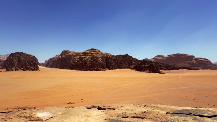 Paesaggio desertico a Wadi Rum, Giordania