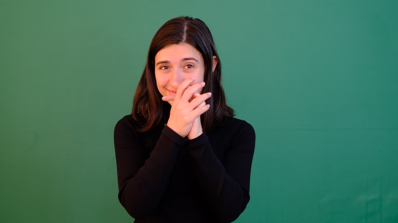 la cara de la chica ganadora