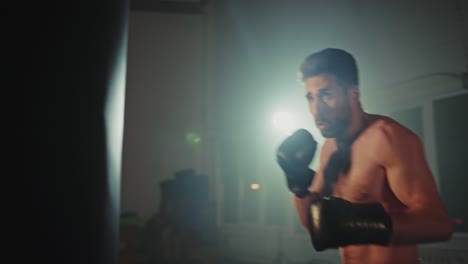 sesión de entrenamiento de boxeo