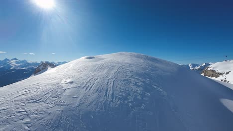 Aerial-view-near-the-ski-resort-region-in-Crans-Montana,-Swiss-Alps,-Switzerland