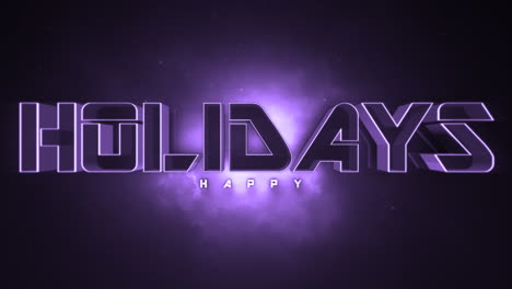 Glittering-holidays-futuristic-typography-on-a-purple-background