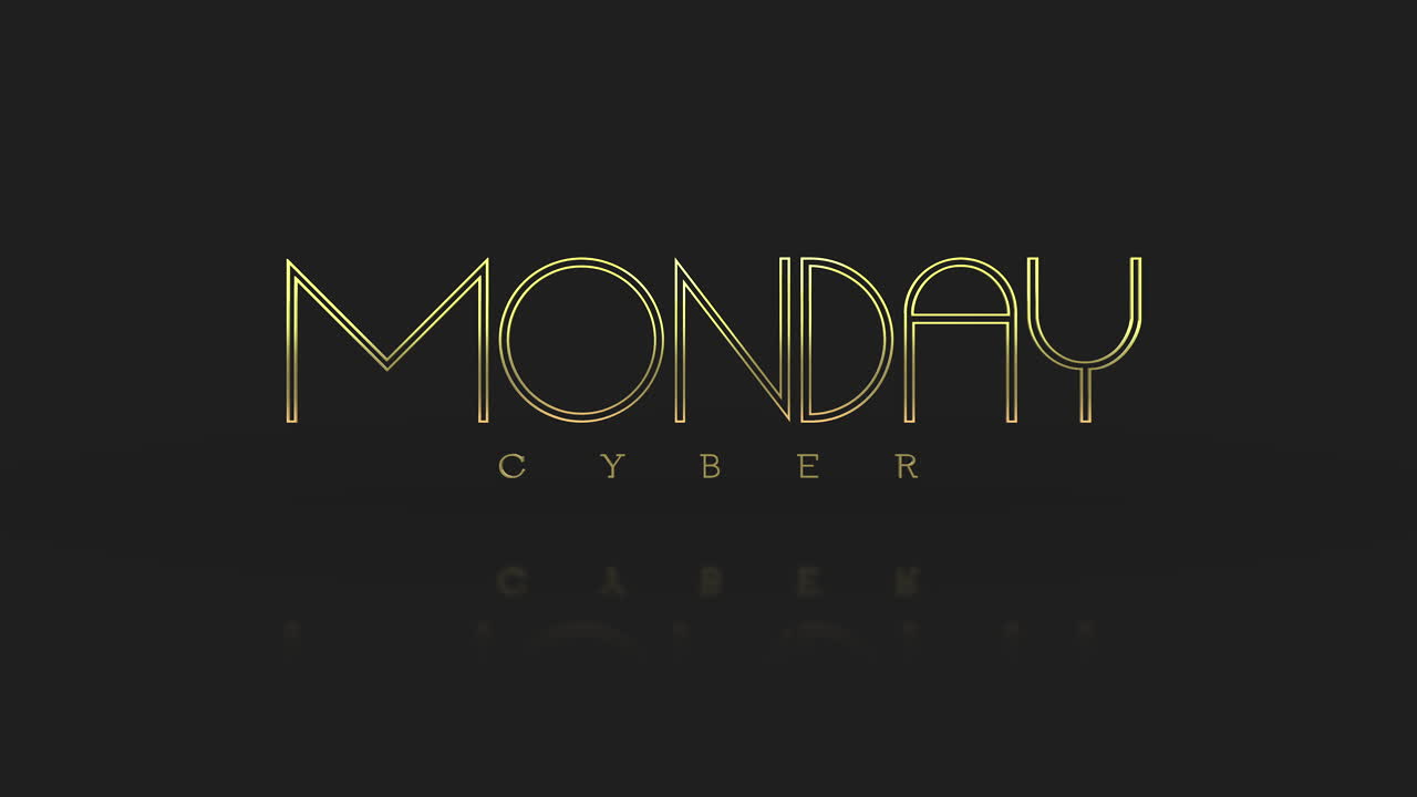 Testo Eleganza Cyber Monday su gradiente nero