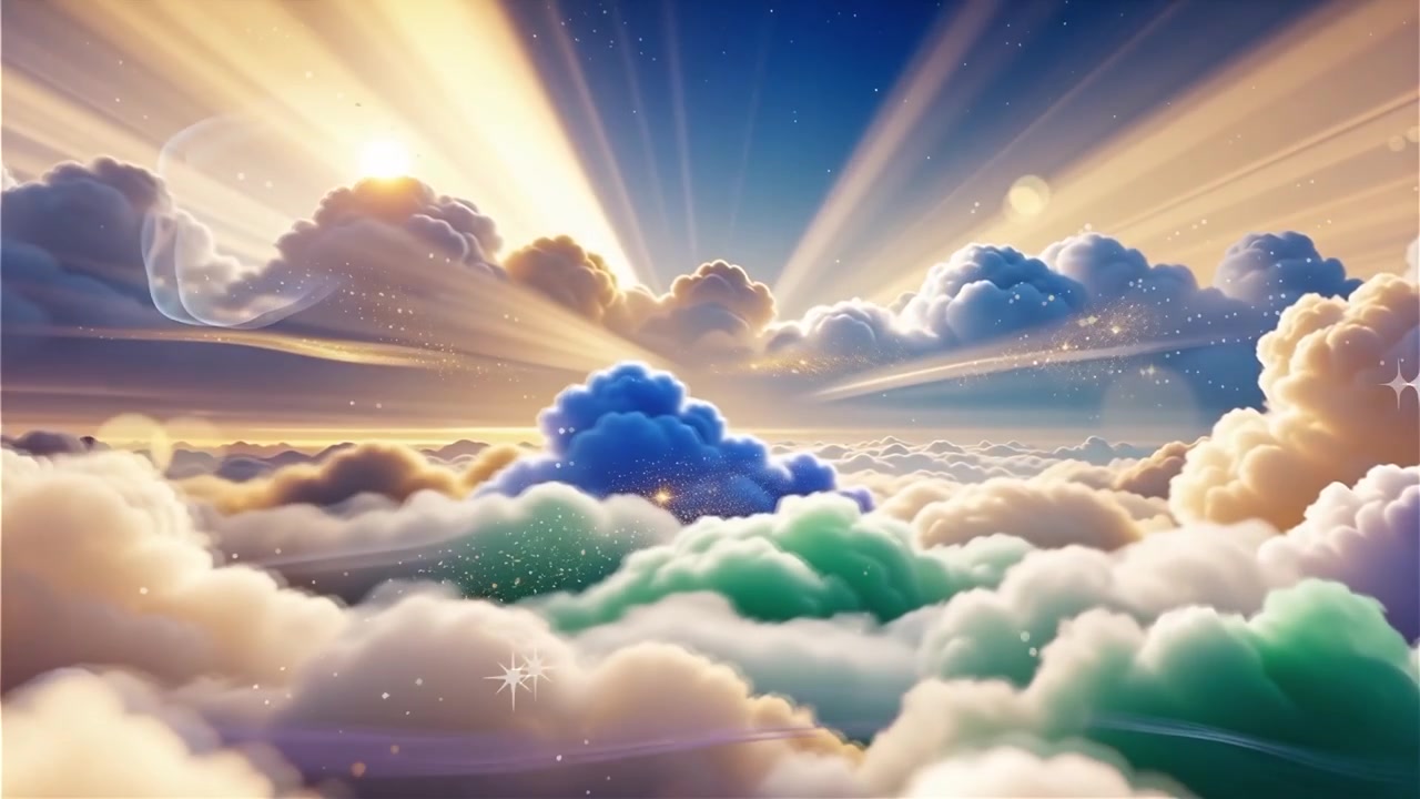 Christian Heavenly Light Worship Background