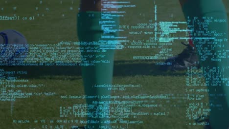 animación de la interfaz digital sobre los jugadores de fútbol