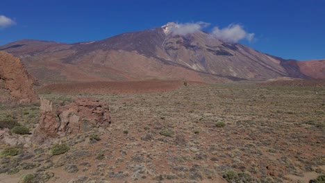 Aerial-view-of-the-Vulcano-Teide-top,-Tenerife,-Canary-Islands,-Spain