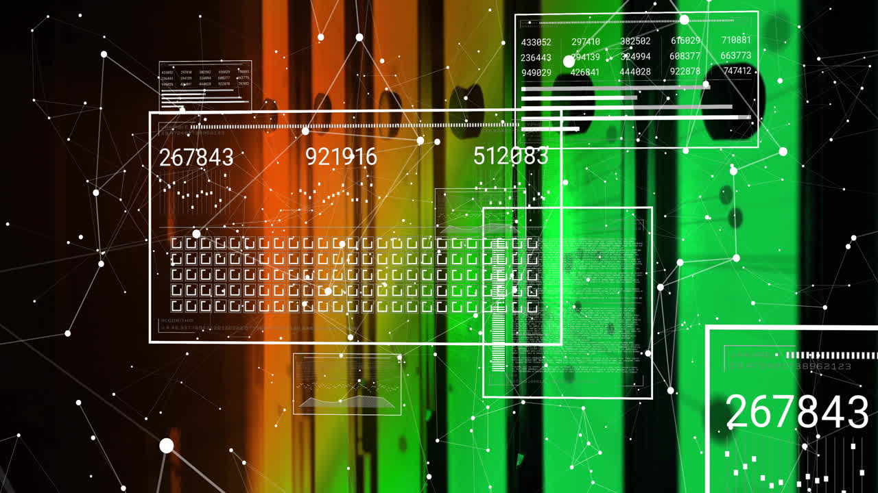 Animation of digital data processing over computer servers