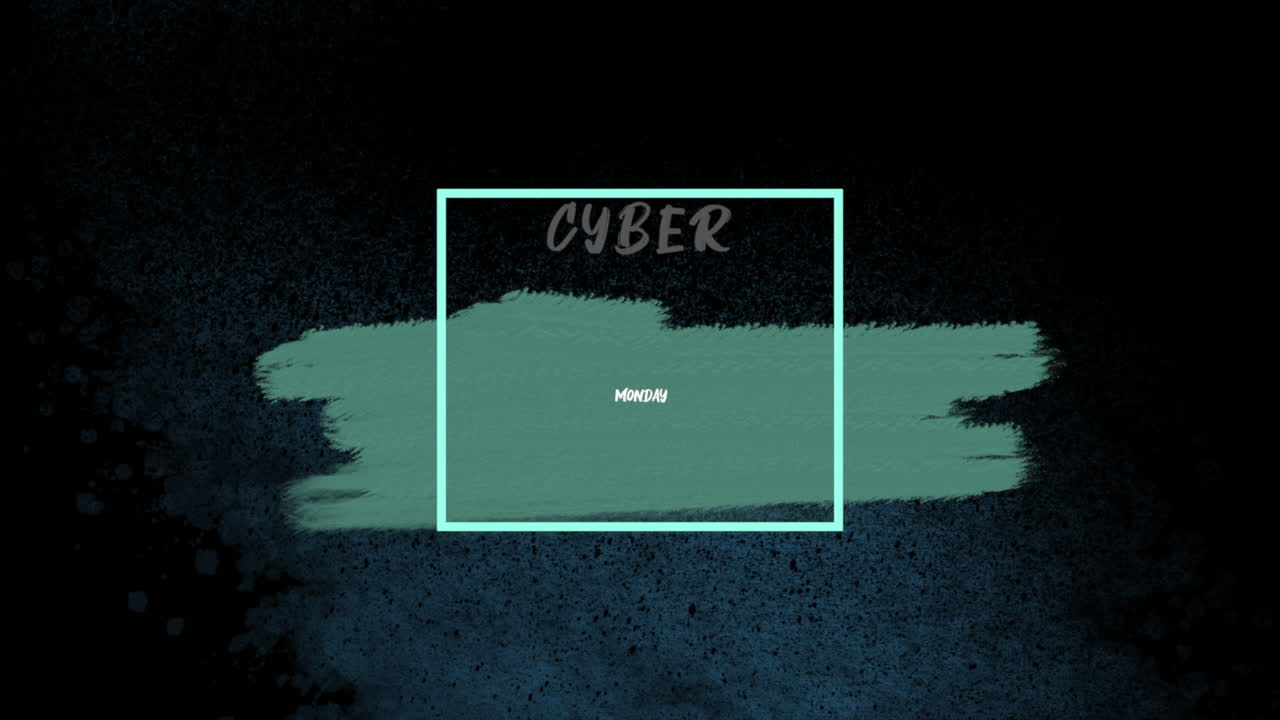 그린 아트 브러시가 있는 사이버 먼데이