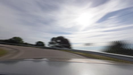 Beautiful-road-leading-up-to-Estepona-mountains,-time-lapse-view