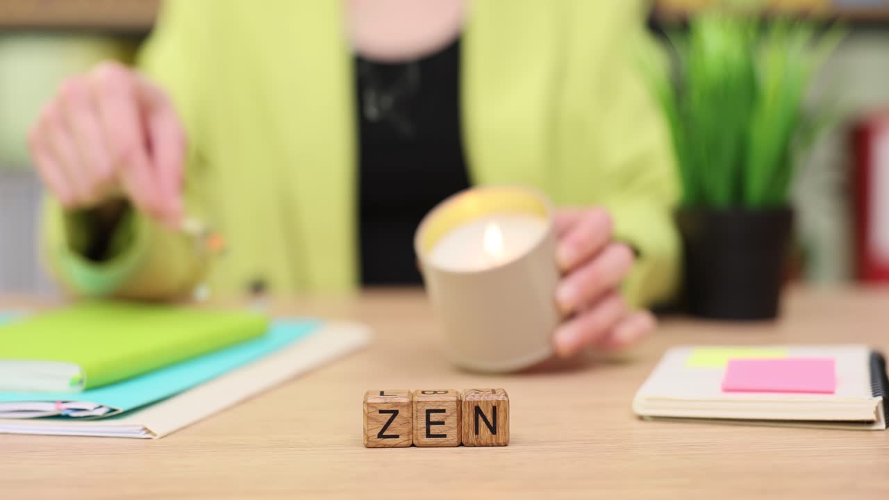 Zen and Mindfulness with a Lit Candle