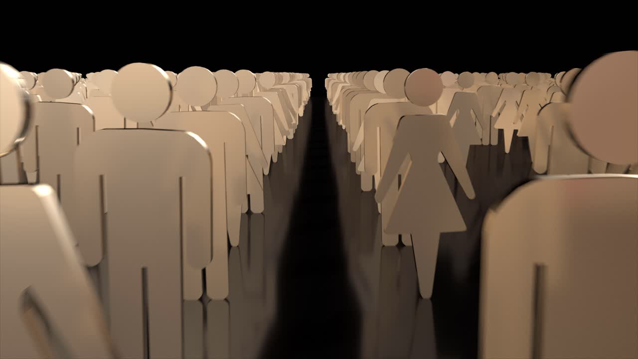 남성, 여성, 군중, 아이콘, 비즈니스 팀, 성별, 성별