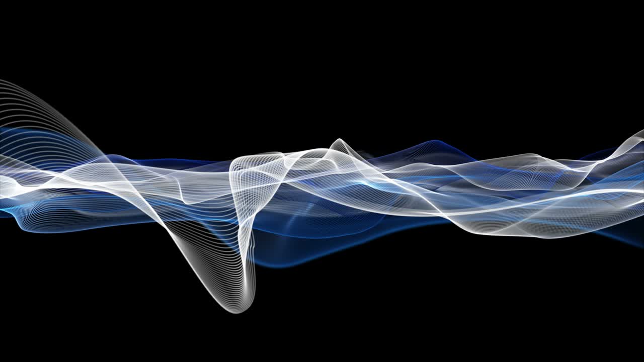 느린 움직임의 파동 물체와 함께 미래의 애니메이션, 4096x2304 루프 4k
