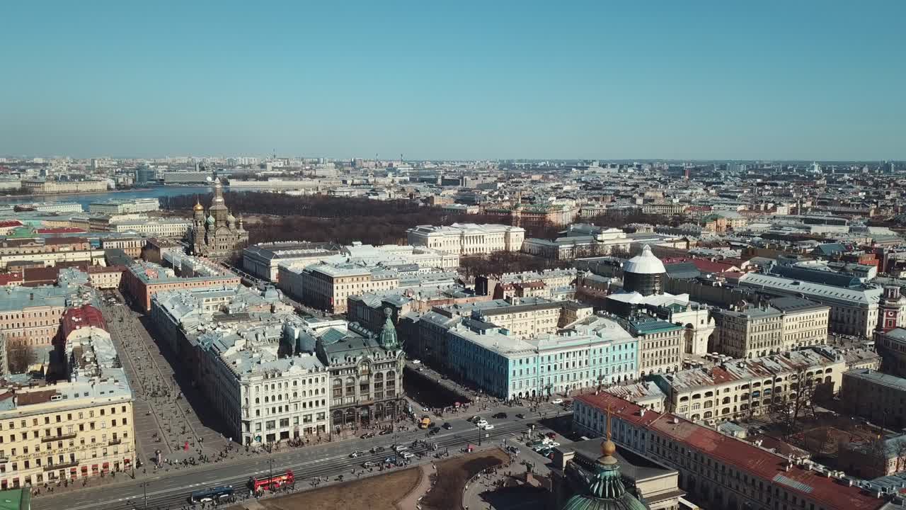 una vista aérea de san petersburgo, rusia