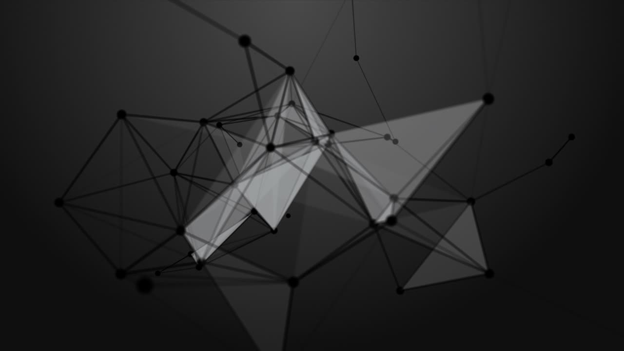 Dark plexus animation with triangles in slow motion, 4096x2304 loop 4K