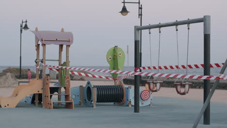 a playground during quarantine