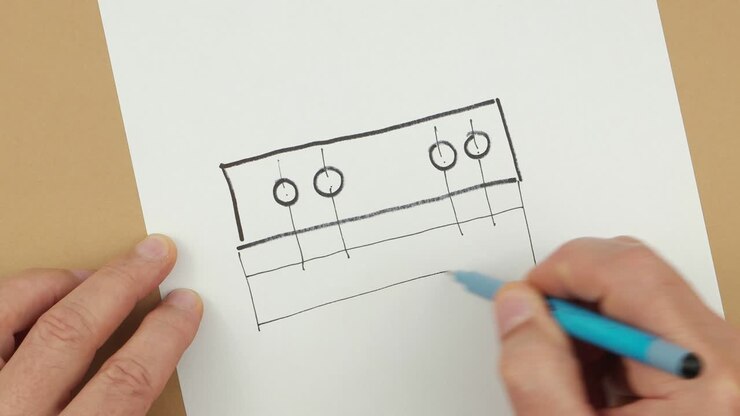 Dimensioning on a sketch of a rectangular detail