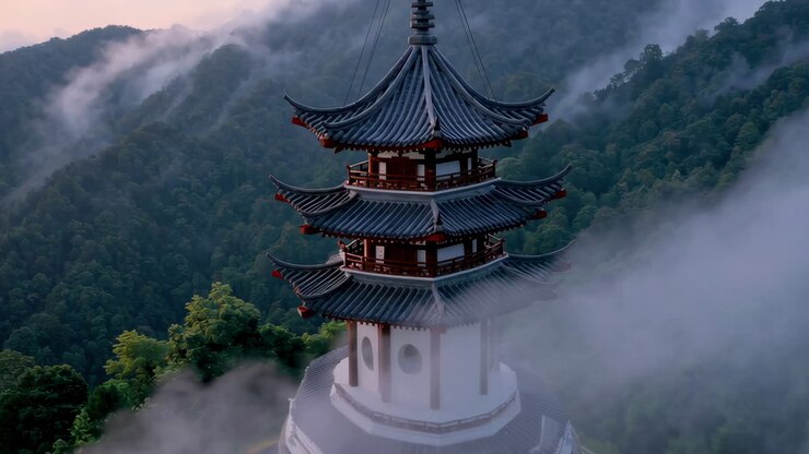 La pagode de la montagne brumeuse