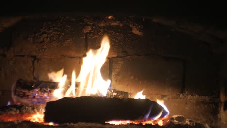 fire in the fireplace. loop