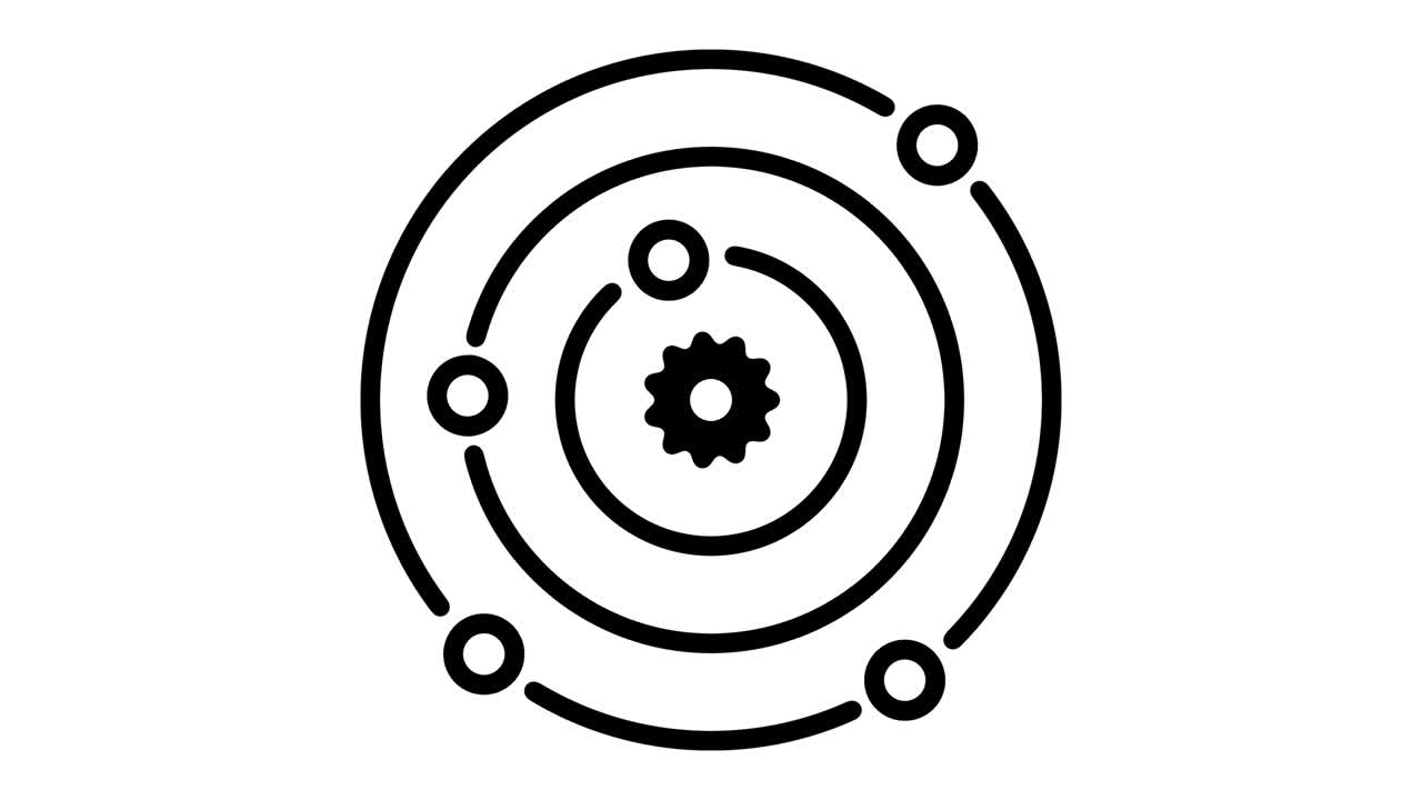 gráfico de movimiento de la línea del sistema solar