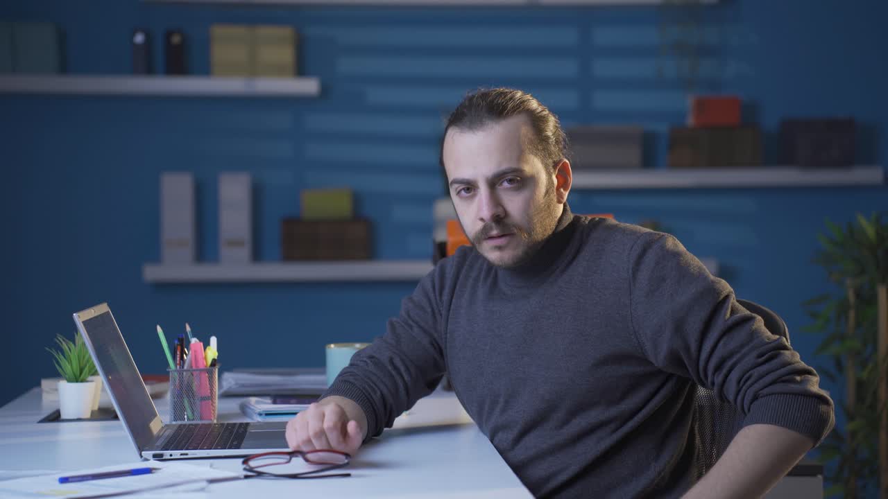 Unsuccessful and desperate businessman feeling sad.